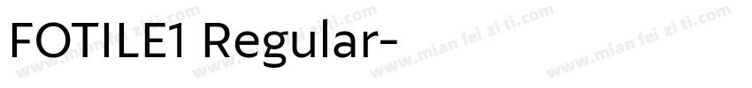 FOTILE1 Regular字体转换